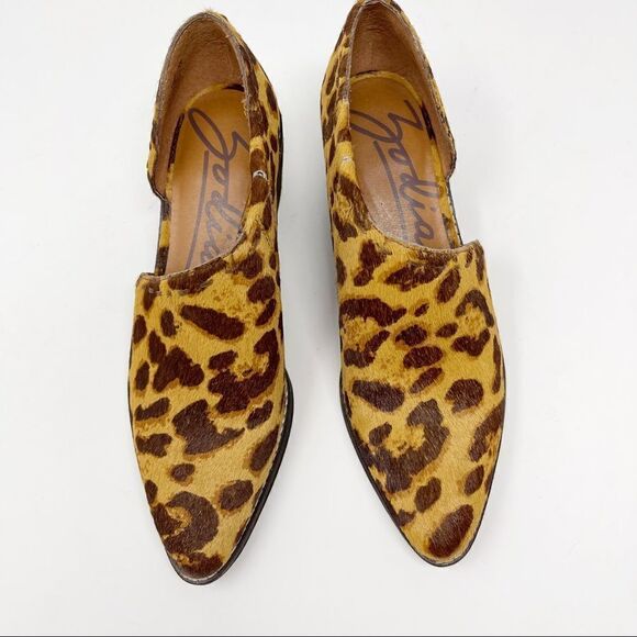 Zodiac Maddie Calf Hair Cheetah Booties Slip On 6 - Picture 5 of 9